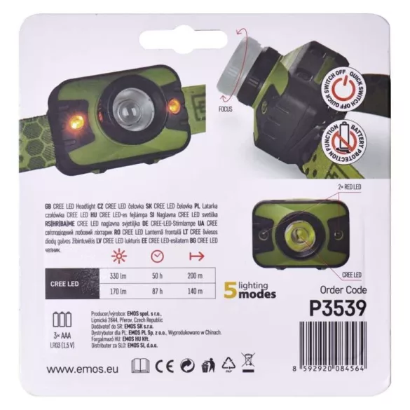 EMOS FEJLÁMPA CREE LED P3539
