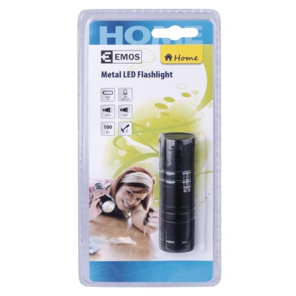 EMOS P3894 LED LÁMPA 3W COB LED 3xAAA FEKETE