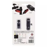 EMOS kerékpár lámpa első+hátsó szett LED tölthető 90lm P3923