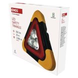 EMOS P4010 LED figyelmeztető háromszög, tölthető, COB LED + piros LED