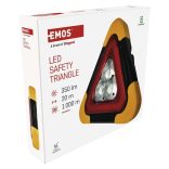 EMOS P4010 LED figyelmeztető háromszög, tölthető, COB LED + piros LED