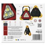 EMOS P4010 LED figyelmeztető háromszög, tölthető, COB LED + piros LED