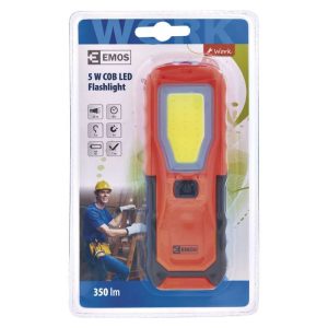 EMOS LED LÁMPA 5W COB LED + 1x LED 4xAA P4110