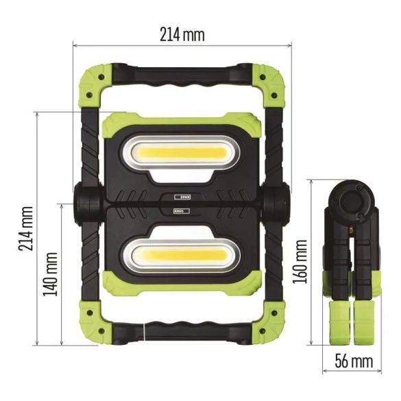 EMOS AKKUMULÁTOROS LED LÁMPA 2× COB P4536