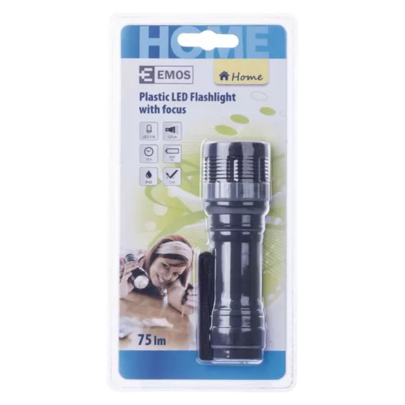 EMOS ZSEBLÁMPA 3W LED FÓKUSZÁLHATÓ 3xAAA P4702