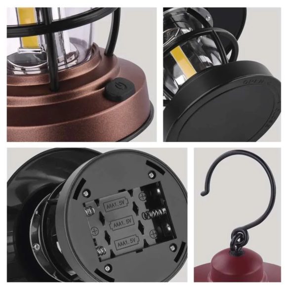 EMOS COB LED lámpa lampion 150 lm, 3× AAA P4716