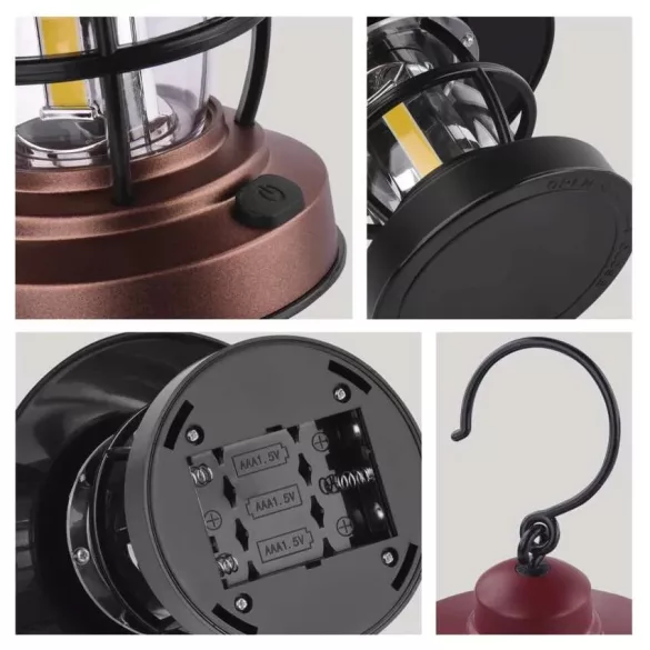 EMOS COB LED lámpa lampion 150 lm, 3× AAA P4716