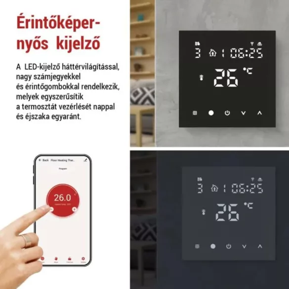 GOSMART PROGRAMOZHATÓ PADLÓTERMOSZTÁT WI-FI-VEL  P56201BUF