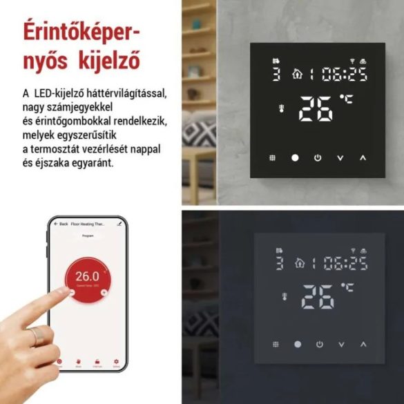 GOSMART PROGRAMOZHATÓ PADLÓTERMOSZTÁT WI-FI-VEL  P56201BUF