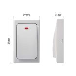 Kültéri tartalék nyomógomb P5729 csengőhöz, elem nélküli P5729T