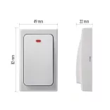 Kültéri tartalék nyomógomb P5729 csengőhöz, elem nélküli P5729T