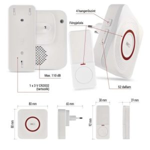 GOSMART VEZ. NÉLKÜLI CSENGŐ AC P5735WS