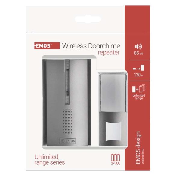 EMOS VEZETÉK NÉLKÜLI CSENGŐ jelhosszabbító funkcióval