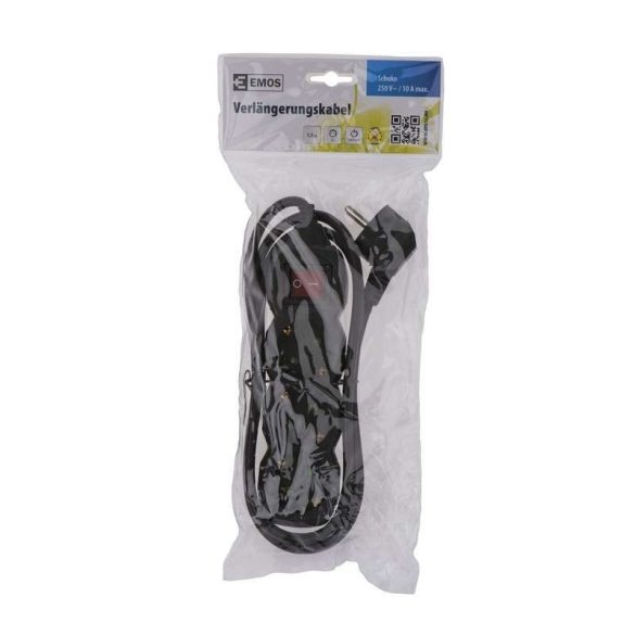 EMOS ELOSZTÓ (HOSSZABBÍTÓ) 3 ALJZAT 1,5m KAPCSOLHATÓ fekete PC1321