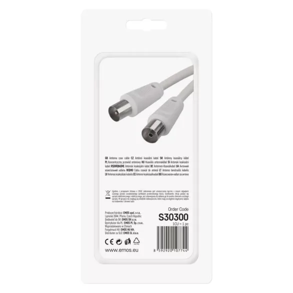 ANTENNA KOAX KÁBEL 3,5M