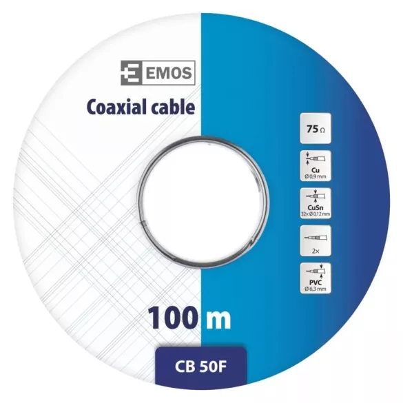 EMOS Koax kábel CB50F 100m S5131