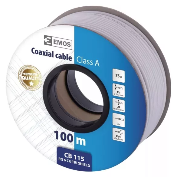 EMOS Koax kábel CB115 100M S5272