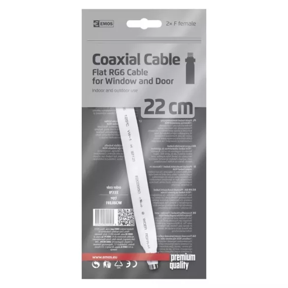 EMOS Ablakátvezető kábel 3C2V 22cm S5378