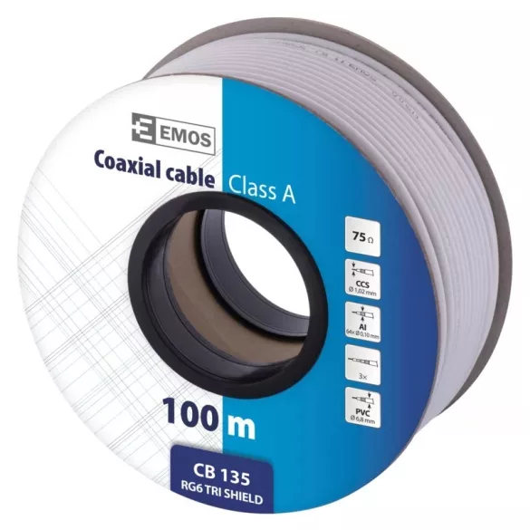 EMOS Koax kábel CB135 100m S5382