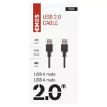 EMOS USB KÁBEL 2.0 A DUGÓ- MICRO B  2M FEKETE S70200