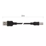 EMOS USB kábel 2.0 A – B csatlakozó 2m