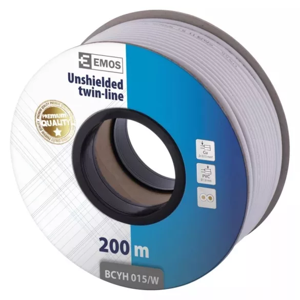 EMOS Hangfalkábel 2*0.15mm fehér S8131