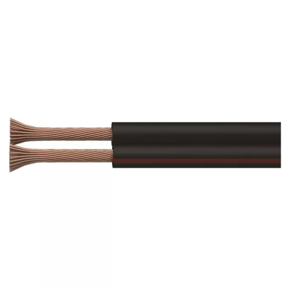 EMOS HANGFALKÁBEL 2*0.50mm FEKETE/PIROS 100m (S8250)