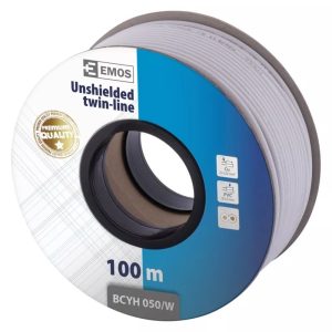 EMOS Hangfalkábel 2*0.50mm fehér 100m S8251