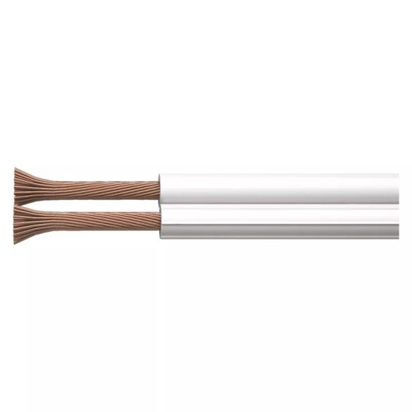 EMOS Hangfalkábel 2*0.50mm fehér 100m S8251