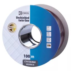 EMOS Hangfalkábel 2*1.00mm fekete/piros 100m S8280