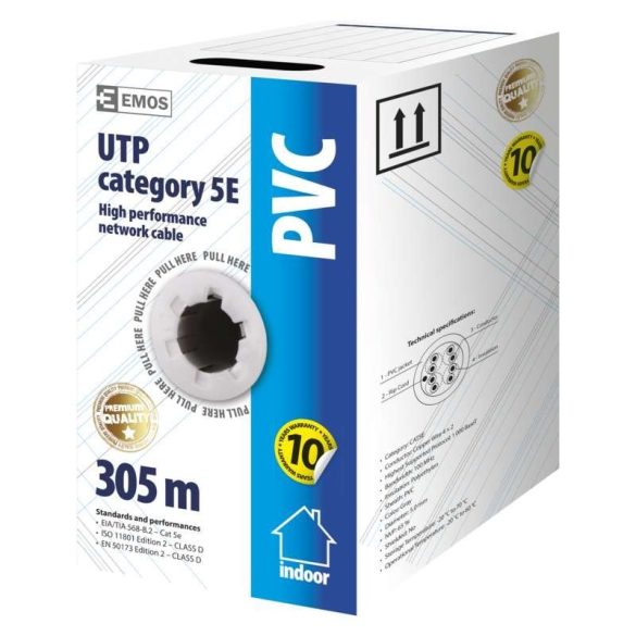 EMOS UTP KÁBEL CAT 5E 305m S9121