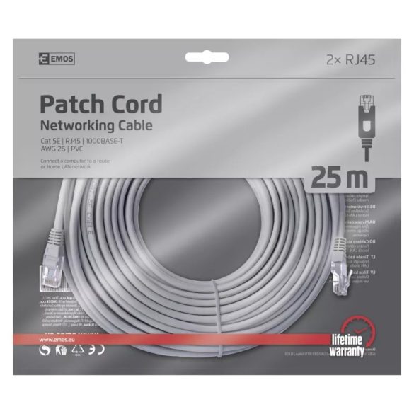 EMOS UTP PATCH KÁBEL CAT5E PVC 25M S9130