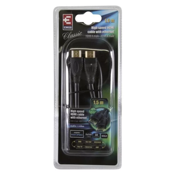 EMOS HDMI KÁBEL 1,5M HIGH SPEED SB0201