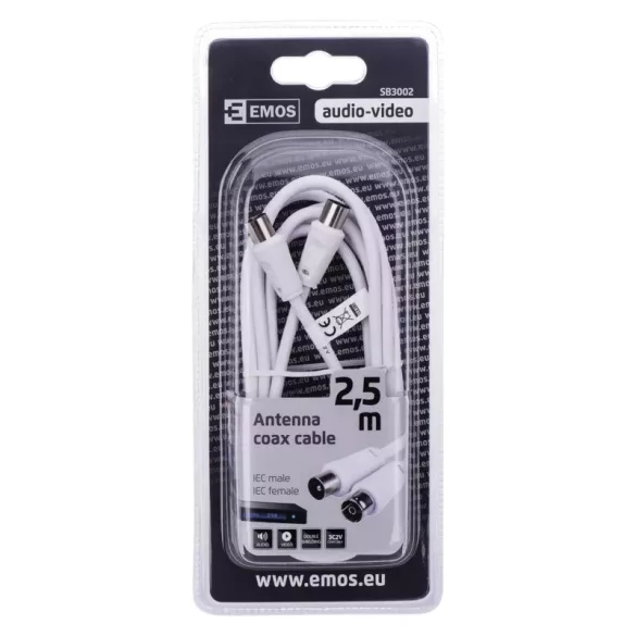 EMOS Antenna koax kábel 2,5m SB3002