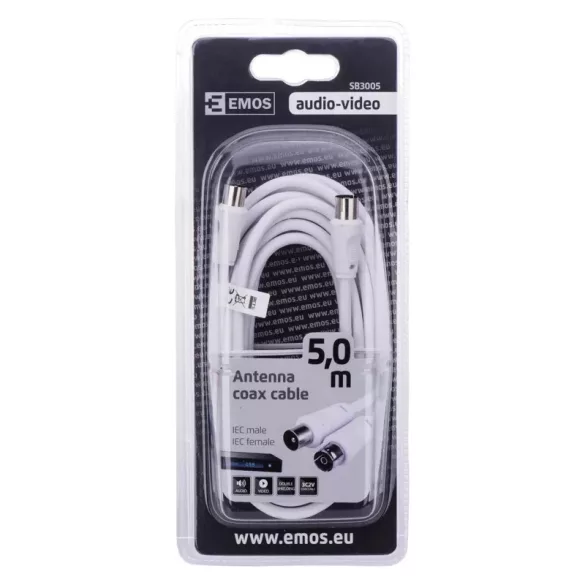 EMOS Antenna koax kábel 5m SB3005