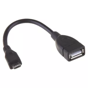 EMOS USB KÁBEL2.0 A/F- MICRO B DUGÓ OTG 15CM FEKETE SD7400
