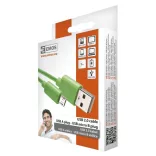 EMOS USB KÁBEL 2.0 A dugó - micro B ZÖLD 1m SM7006G