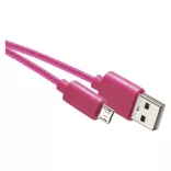 EMOS USB KÁBEL 2.0 A dugó - micro B RÓZSASZÍN 1m SM7006P