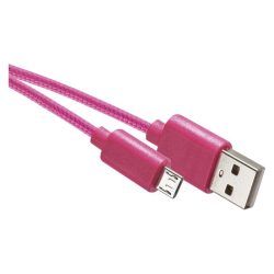 EMOS USB KÁBEL 2.0 A dugó - micro B RÓZSASZÍN 1m SM7006P