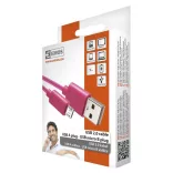 EMOS USB KÁBEL 2.0 A dugó - micro B RÓZSASZÍN 1m SM7006P