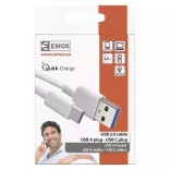 EMOS USB kábel 2.0 A - C csatlakozó 1.5m SM7026