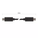 EMOS töltő- és adatkábel 2.0 USB-C / USB-C, 1 m, fekete SM7028BL