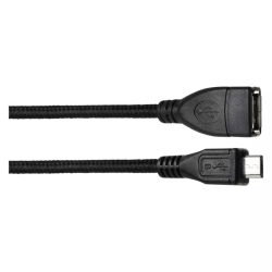   EMOS USB kábel 2.0 A - mikro B csatlakozó OTG 15cm fekete SM7053