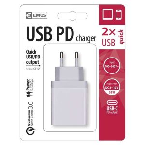 EMOS UNIVERZÁLIS USB PD TÖLTŐ QUICK V0120