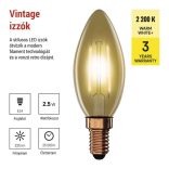 EMOS LED VINTAGE gyertya 2,5W(20W) 225lm E14 meleg fehér Z53012