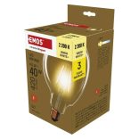 EMOS LED IZZÓ FILAMENT VINTAGE G125 E27 4,5 W, meleg fehér Z58032