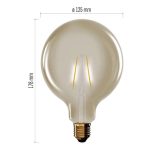 EMOS LED IZZÓ FILAMENT VINTAGE G125 E27 4,5 W, meleg fehér Z58032
