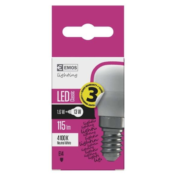 EMOS HŰTŐSZEKRÉNY IZZÓ 230V E14 1,6W NW Z6913