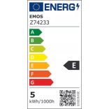EMOS LED Filament Izzó Kisgömb 4,2W E14 465lm meleg fehér Z74233