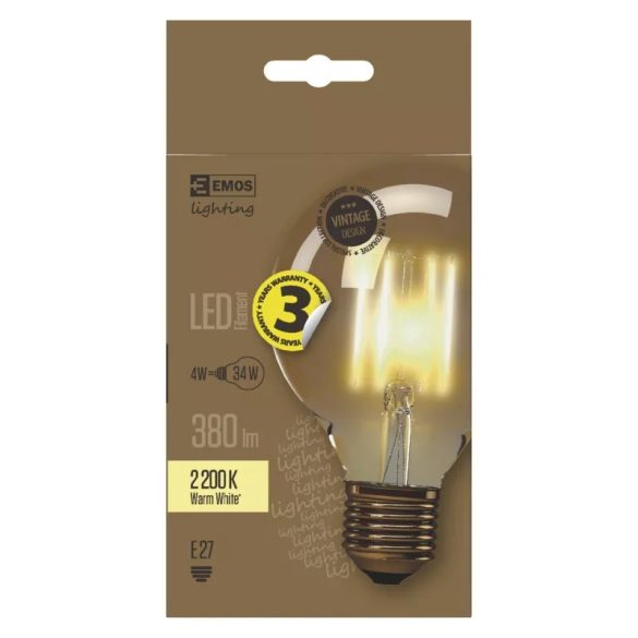 EMOS LED IZZÓ FILAMENT VINTAGE G95 E27 4W WW+ Z74304